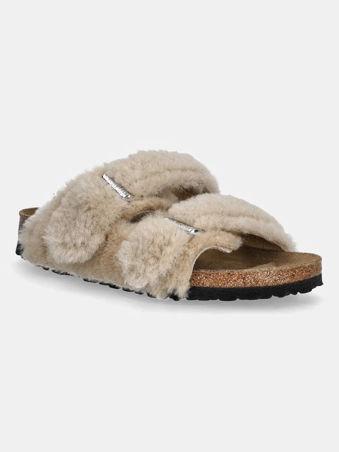 Birkenstock kapcie Arizona Shearling Upper kolor beżowy 1030275 - zdjęcie produktu nr 1