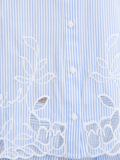 Karl Lagerfeld koszula bawełniana damska kolor niebieski regular z kołnierzykiem klasycznym A2W11028