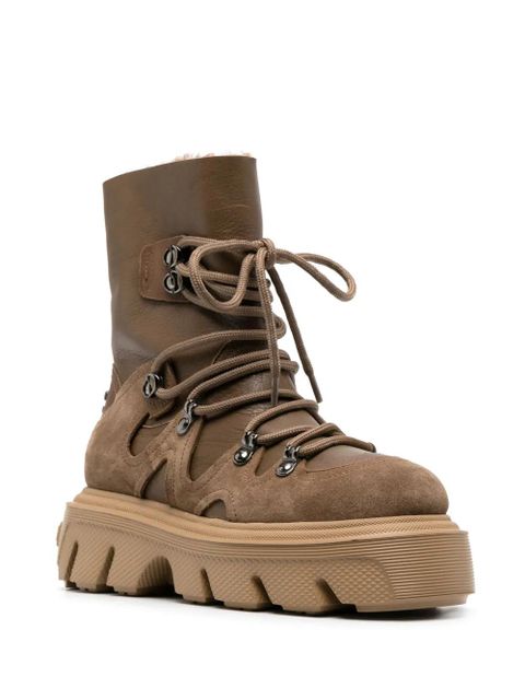 Casadei Generation C leather boots - Brown