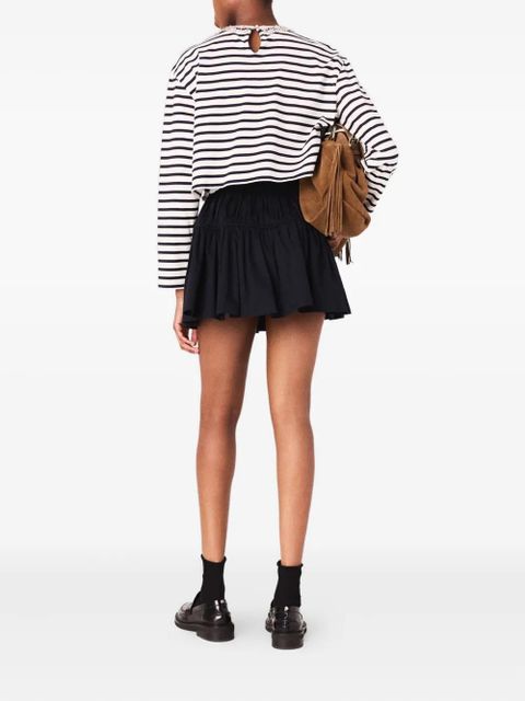 Maje striped long-sleeved T-shirt - White