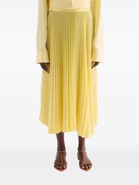 Jil Sander pleated midi skirt - Yellow - zdjęcie produktu nr 2
