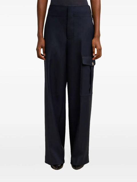 AMI Paris straight fit cargo trousers - Blue