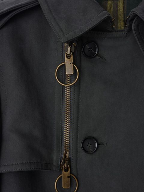 Burberry Long trench coat in cotton and nylon - Blue