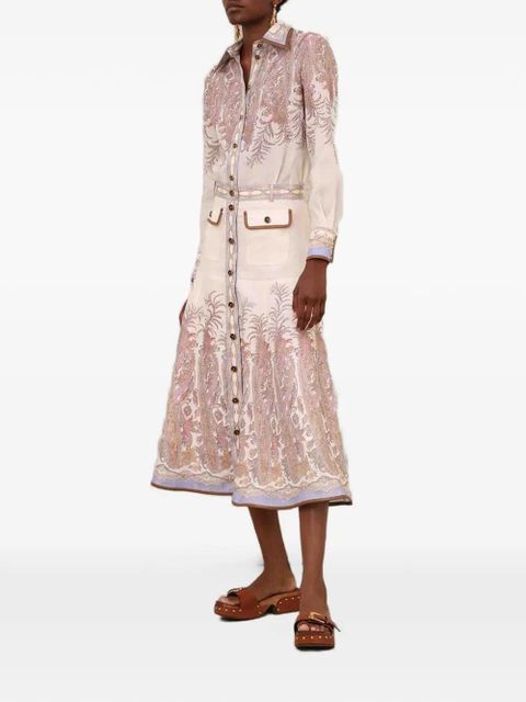 ZIMMERMANN Alchemy paisley-print ramie shirt - Neutrals - zdjęcie produktu nr 2