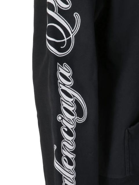 Balenciaga zip cotton knitwear - Black