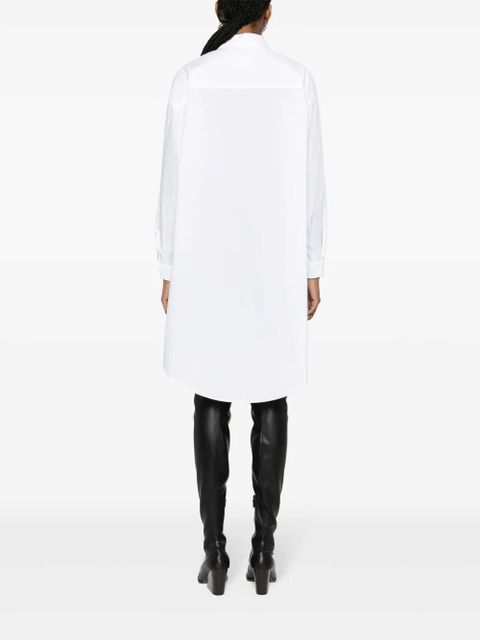 MM6 Maison Margiela logo-print cotton shirtdress - White - zdjęcie produktu nr 2