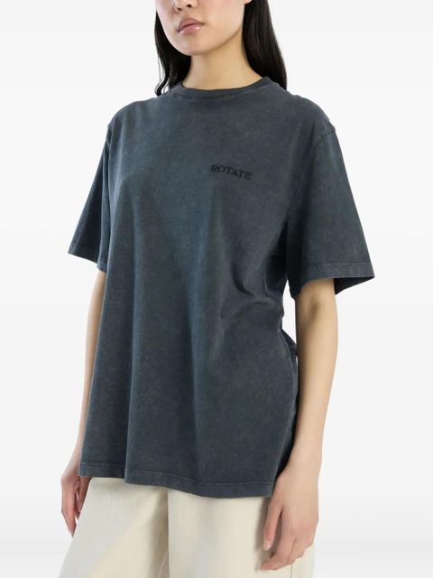 ROTATE BIRGER CHRISTENSEN embroidered-logo organic cotton T-shirt - Grey - zdjęcie produktu nr 2