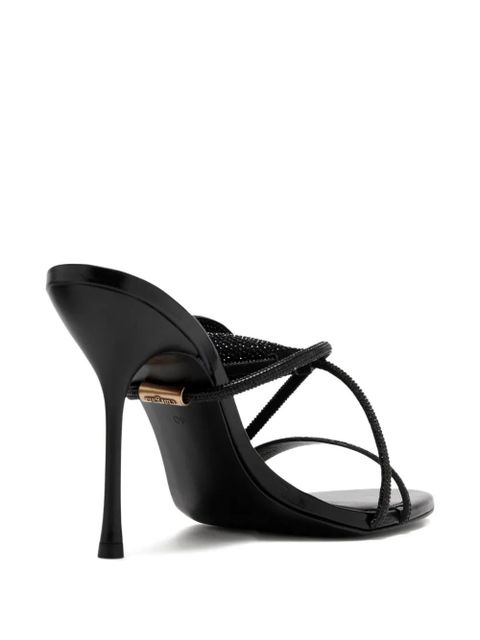 Cult Gaia Camilla flower embellished heeled sandal - Black