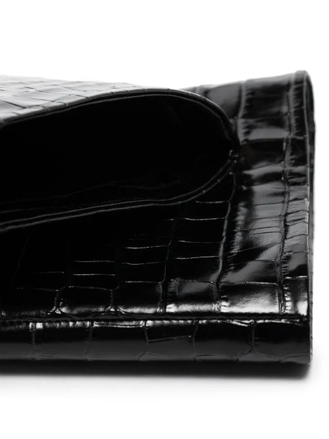 TOTEME The Wide Shaft croc-effect boots - Black