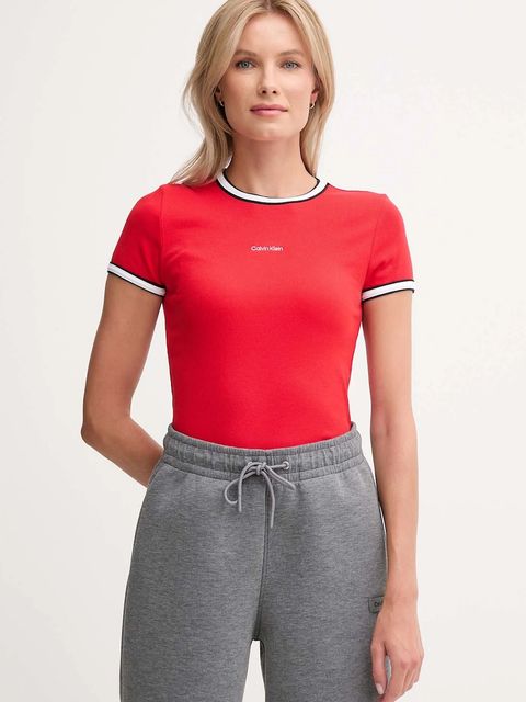 Calvin Klein Jeans t-shirt damski kolor czerwony LV047D201G - zdjęcie produktu nr 1