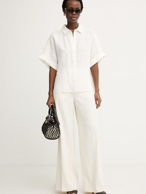 BOSS Orange koszula damska z dodatkiem lnu C Bisenas - zdjęcie produktu nr 1