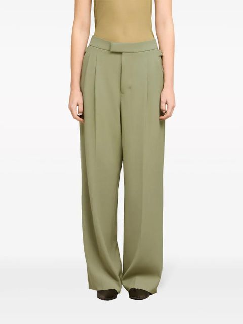 AMI Paris straight-leg twill trousers - Green