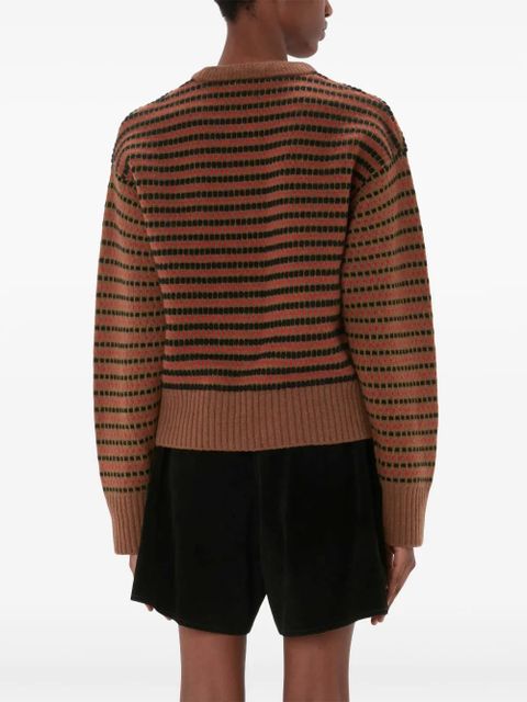 JW Anderson striped-jacquard wool sweater - Brown