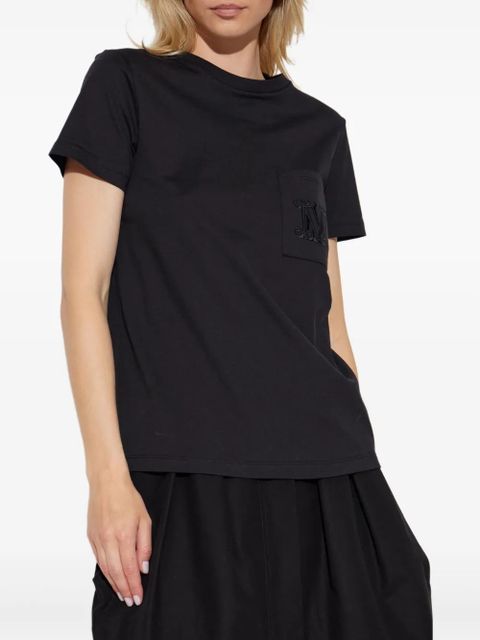 Max Mara logo-embroidered T-shirt - Black