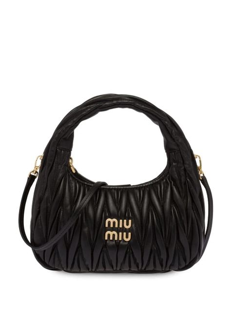 Miu Miu mini Wander matelassé shoulder bag - Black - zdjęcie produktu nr 1
