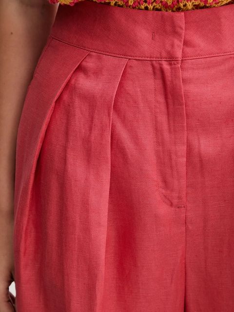 United Colors of Benetton spodnie z domieszką lnu - zdjęcie produktu nr 2