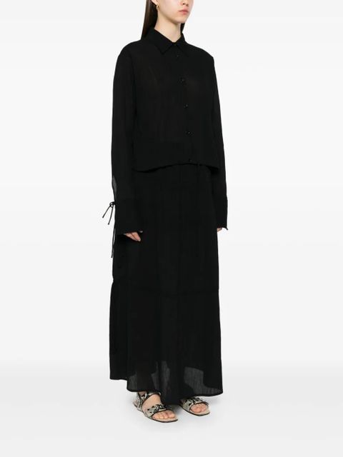 TOTEME drawstring-hem shirt - Black