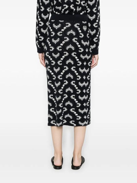 Max Mara patterned midi skirt - Blue