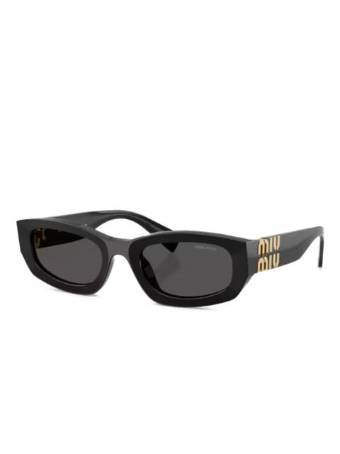 Miu Miu Eyewear logo-detail geometric-frame sunglasses - Black - zdjęcie produktu nr 1