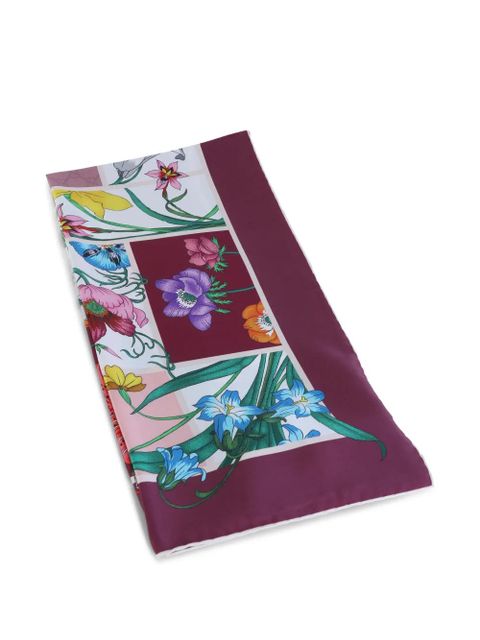 Gucci floral silk scarf - Purple - zdjęcie produktu nr 1