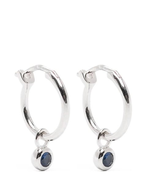 Missoma Tennis charm mini hoop earrings - Silver - zdjęcie produktu nr 1