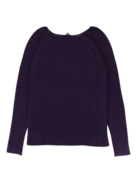 Loro Piana scoop-neck cashmere sweater - Purple - zdjęcie produktu nr 2