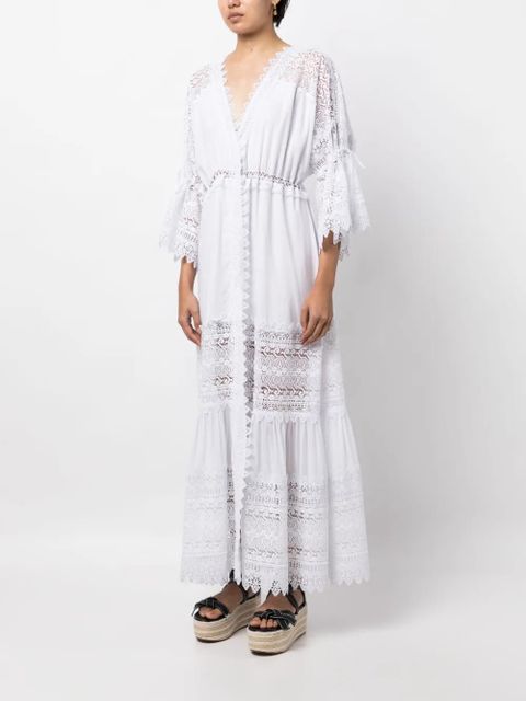 Charo Ruiz Ibiza Margherita lace-trim maxi dress - White - zdjęcie produktu nr 2