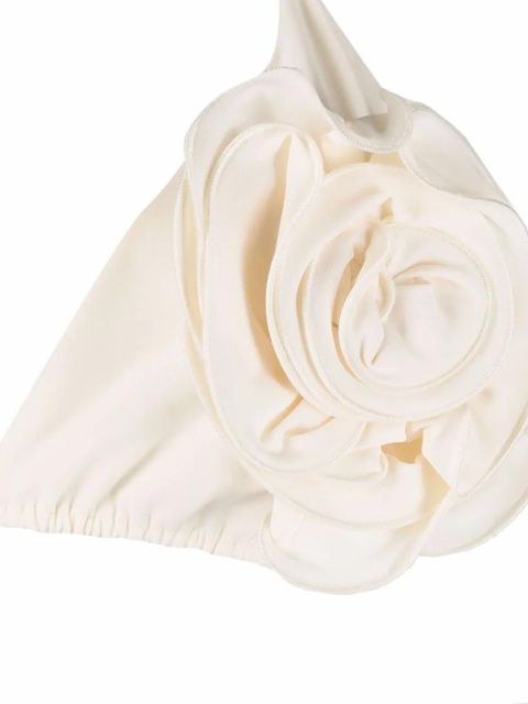 Magda Butrym flower-appliqué bikini top - Neutrals