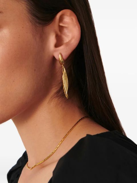 Missoma Wavy ridge drop earrings - Gold - zdjęcie produktu nr 2