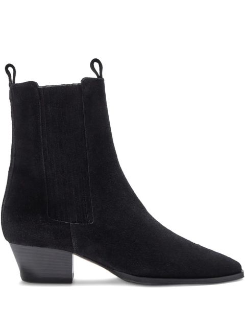 Aeyde 30mm Kiki suede ankle boots - Black - zdjęcie produktu nr 1