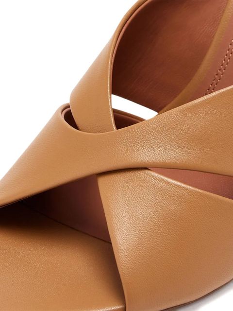 Amina Muaddi cross-strap heeled sandals - Neutrals - zdjęcie produktu nr 2
