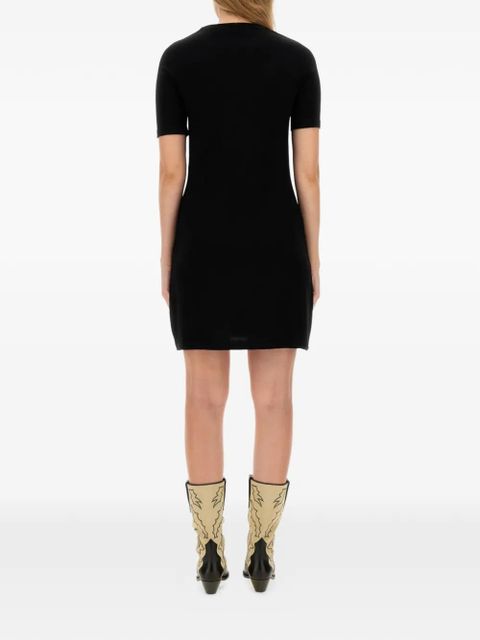 Moschino teddy-graphic mini dress - Black