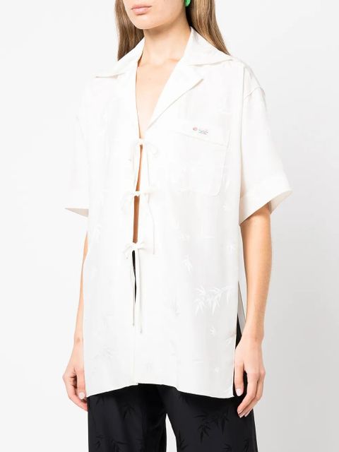 Alexander Wang jacquard pajama-style shirt - White