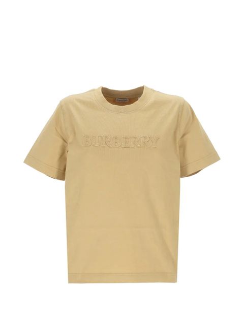 Burberry logo-embroidered T-shirt - Neutrals - zdjęcie produktu nr 1