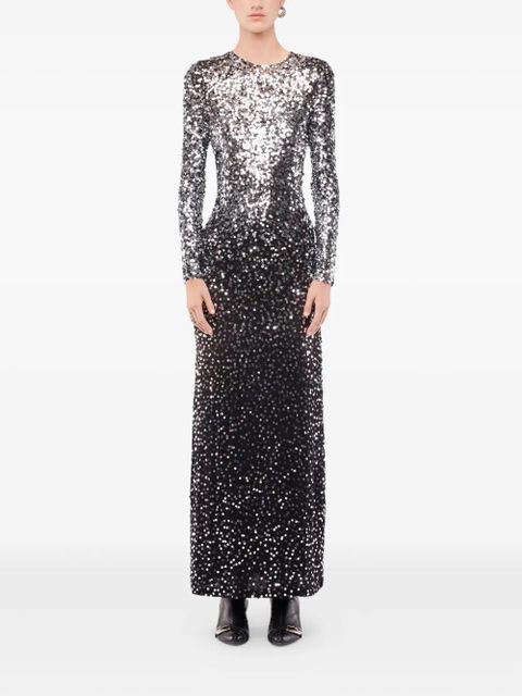 Rabanne sequin ombre-effect long dress - Silver - zdjęcie produktu nr 2