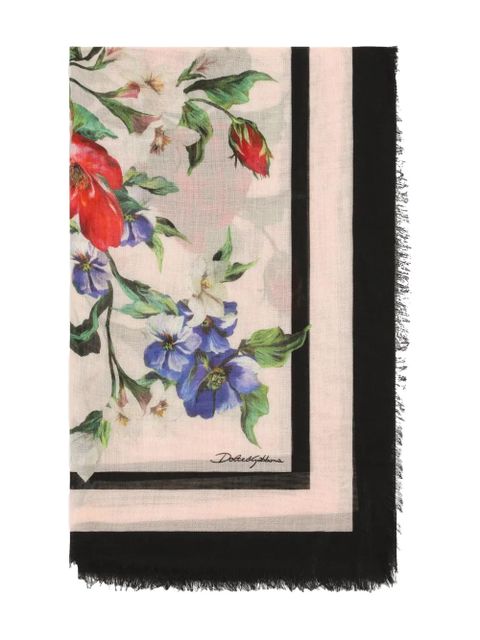 Dolce & Gabbana floral-print scarf - H25QG BOUQUET FIORI F.NUDO - zdjęcie produktu nr 1
