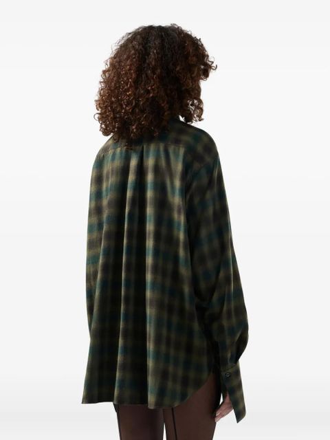 GCDS check long-sleeved top - Green