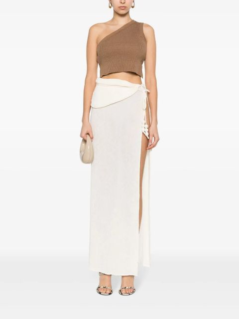 Magda Butrym wraparound maxi skirt - Neutrals