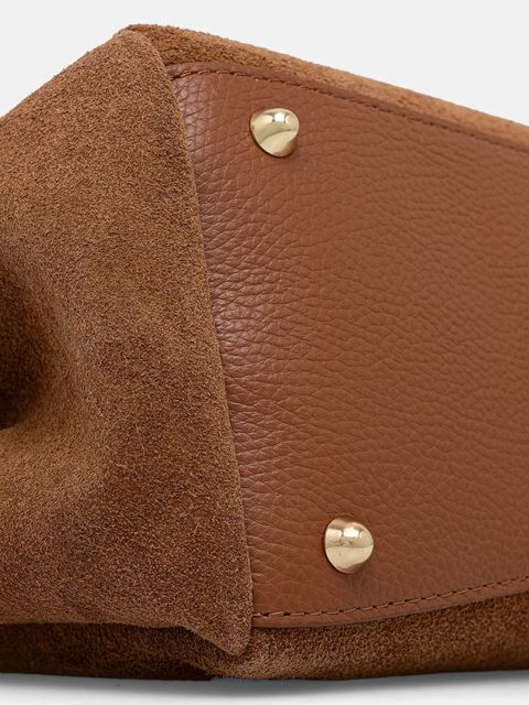 Answear.LAB torebka zamszowa kolor brązowy