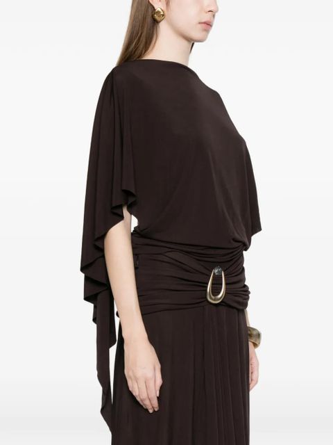 Christopher Esber draped bodysuit - Brown