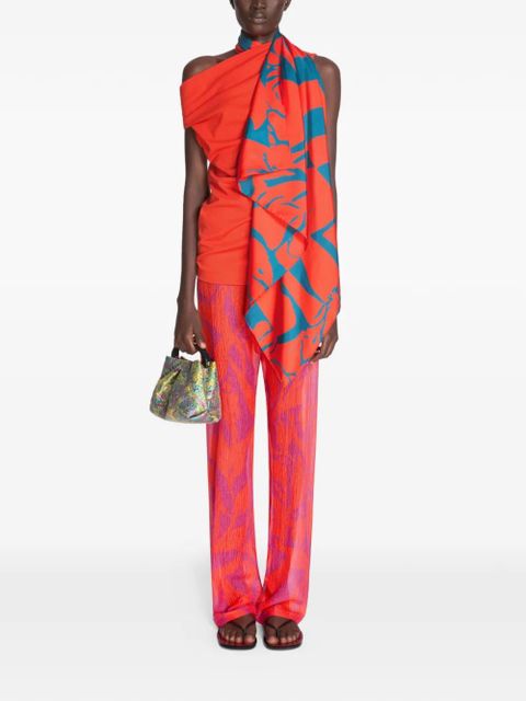 DRIES VAN NOTEN printed square scarf - Orange - zdjęcie produktu nr 2