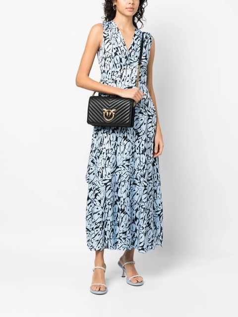 PINKO Classic Click V-quilted Love bag - Black - zdjęcie produktu nr 2