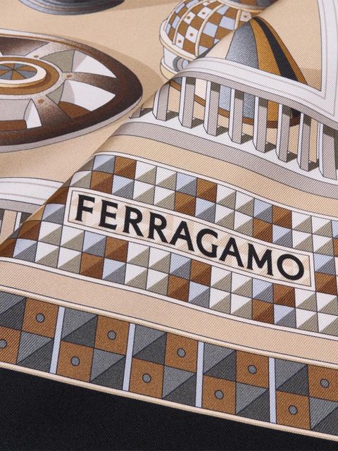 Ferragamo geometric print scarf - Neutrals