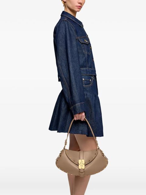 GANNI B-Kat studded buckle shoulder bag - Brown - zdjęcie produktu nr 2