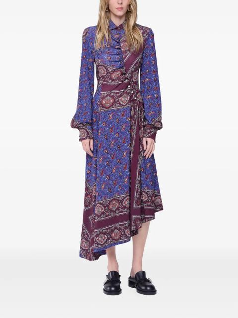 Rabanne asymmetric shirt dress - Blue