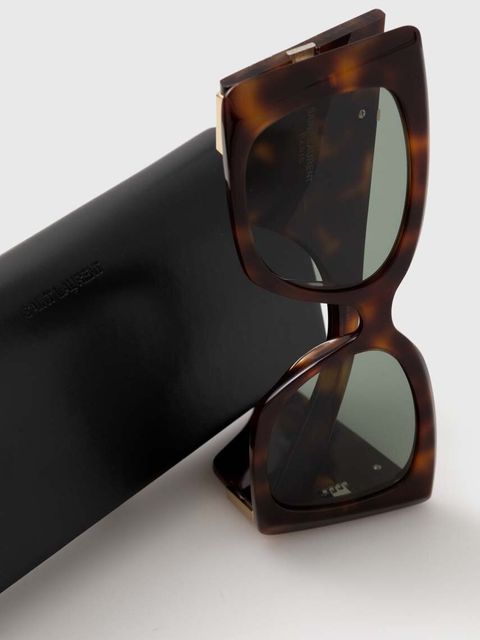 Saint Laurent okulary przeciwsłoneczne BLAZE damskie kolor czarny