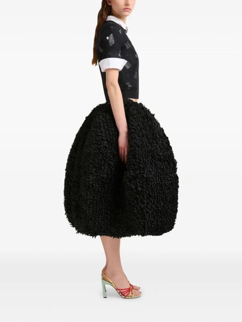 Marni short-sleeve textured top - Black