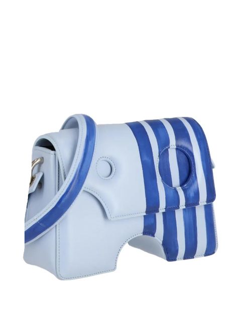 Off-White cut-out stripe shoulder bag - Blue