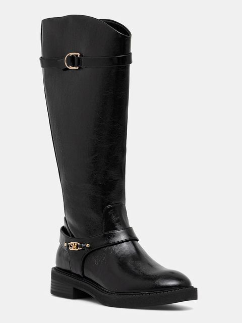 Steve Madden kozaki Landslide damskie kolor czarny na płaskim obcasie 11004979 - zdjęcie produktu nr 1