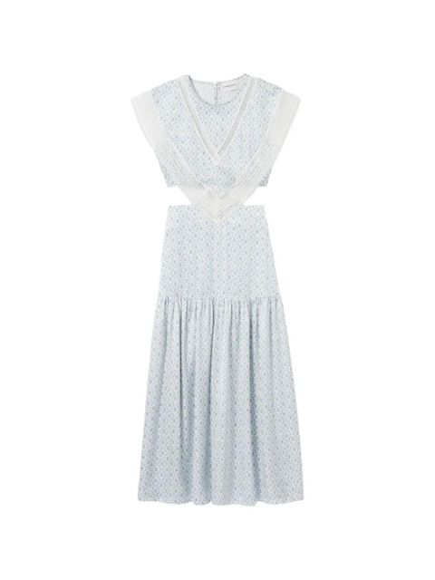 Claudie Pierlot lace-trim cutout dress - White - zdjęcie produktu nr 1